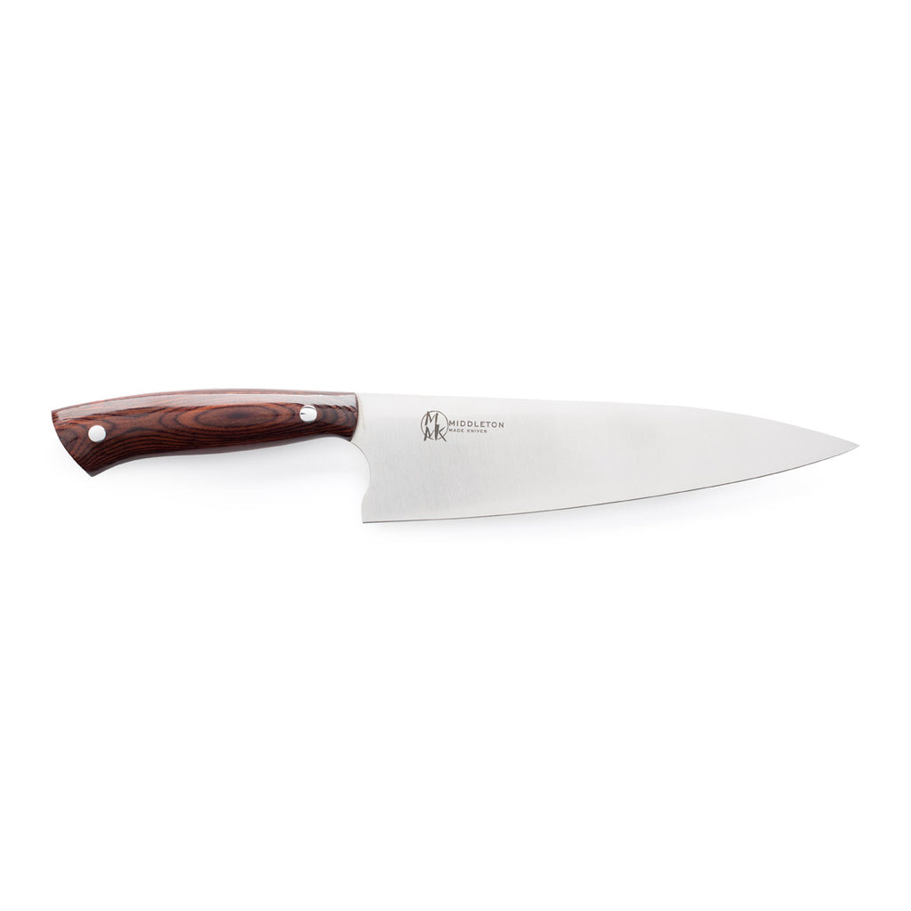 8 Inch Stainless Steel Chef Knife With Walnut Wood Handle - Made