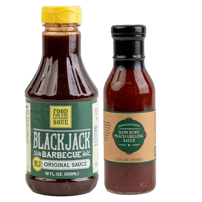 Slow Burn Peach Grilling Sauce and BlackJack Barbecue 2-Pack - The Local Palate Marketplace℠